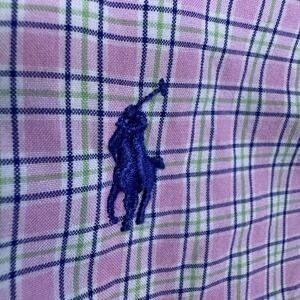 Polo Ralph Lauren Shirt Men 3XLT XXXLT Tall Plaid Cotton Vintage Long Sleeve 90s